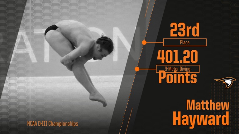 Hayward Finishes 23rd in 3-Meter Diving Event in National Meet