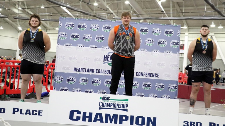 Sweigart Captures Weight Throw Title in HCAC Indoor Championships