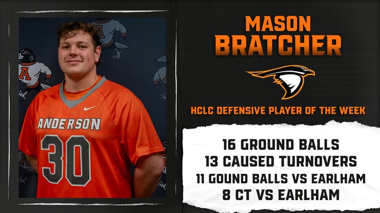 Bratcher Tabbed HCLC Defensive Player of the Week
