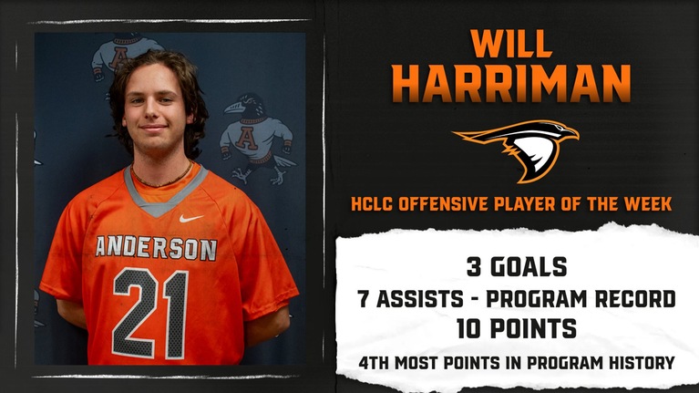 Harriman Named HCLC Offensive Player of the Week