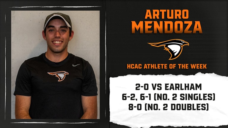Mendoza Selected as HCAC Athlete of the Week
